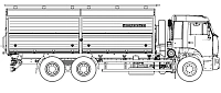 Бортовой автомобиль - зерновоз 68901G-3094-48 (6x4)