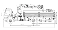 Бортовой автомобиль с КМУ 6591-11654B-48 (6x6)