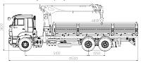 Бортовой автомобиль с КМУ 6590-120955-49 (6x4)
