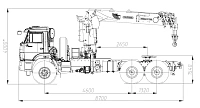 Седельный тягач с КМУ 659102-35275В-48 (6x6)