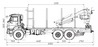 Сортиментовоз 659108-А50-48 (6x6)