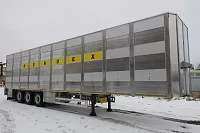 Полуприцеп для перевозки животных BERDEX ECOLINE OV1227 (с отоплением) с фиксированными этажами (3 этажа) 